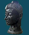 Statue Tête De Bouddha Shiva En Pierre - Résiste Au Gel -30°C, Dimensions 30x18x20 Cm, Fabriqué En Allemagne